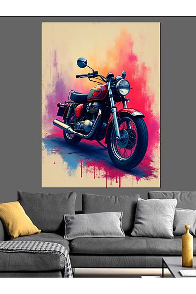 Tablomega Pânză decorativă colorată pentru motociclete - MDF Lemn