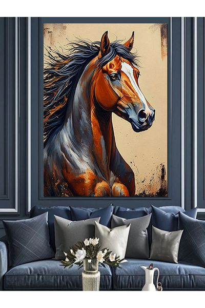 Tablomega Pânză decorativă Horse Power - Lemn MDF