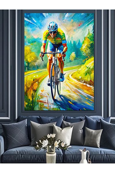 Tablomega Pânză Decorativă Bicicletă Racer - Lemn MDF