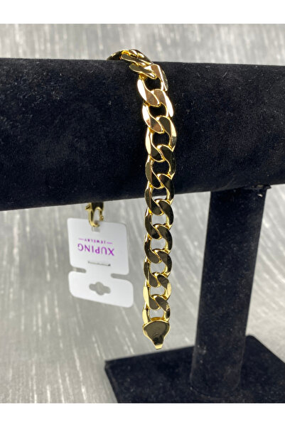 Xuping 14k Altın Kaplama Kalın Gourmet Künye 18cm Kararmaz Garantili Hediye Kutusunda Gönderilir