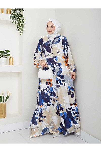 Moda Krash Patterned Modal Oversized Dress