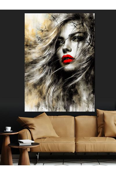 Tablomega Pânză decorativă pentru femei Windy - Lemn MDF