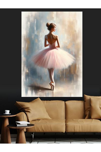 Tablomega Ballerina Figure Decorative Canvas - Mdf Wooden Painting