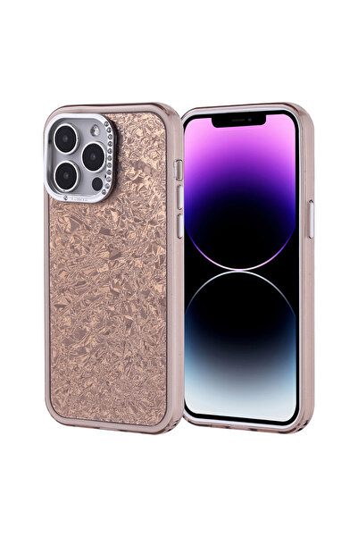 Nezih Case Apple iPhone 15 Uyumlu Kırık Cam Görünümlü Işıltılı Kapak Kılıf