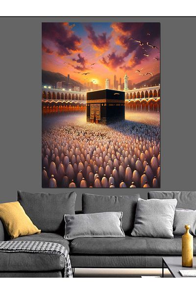 Tablomega Pânză decorativă peisaj Kaaba - Lemn MDF
