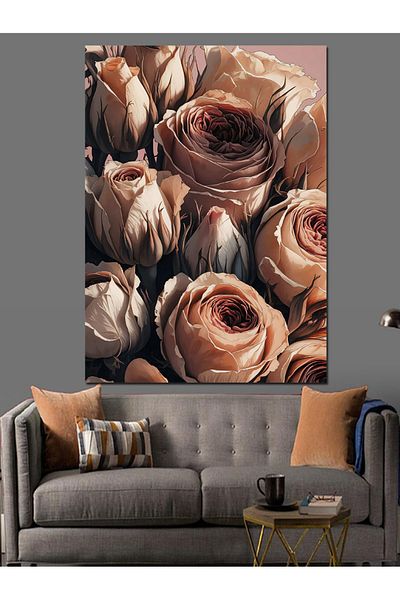 Tablomega Pânză decorativă trandafiri roz - Lemn MDF