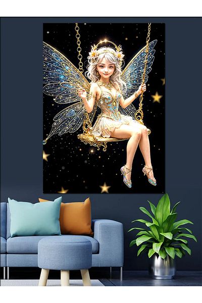 Tablomega Pânză decorativă Fairy Girl - Lemn MDF