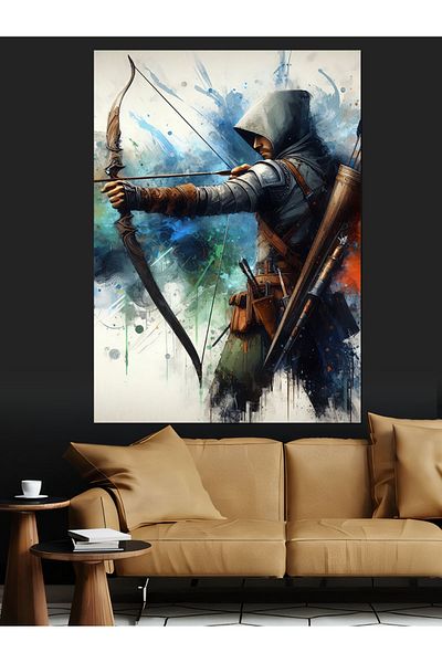 Tablomega Pânză decorativă Archer Warrior - Lemn MDF
