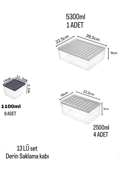 VİZYON Food Storage Container Food Storage Container Refrigerator Organizer