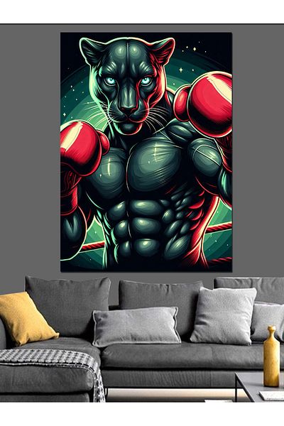 Tablomega Panza Decorativa Boxer Panther - Tabla din Lemn MDF