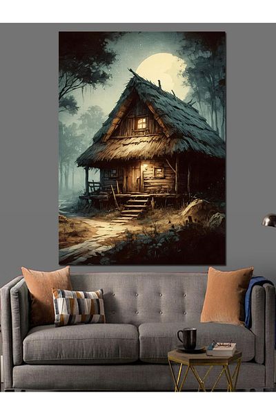 Tablomega Canvas Decorativ Hut Forest - MDF Lemn