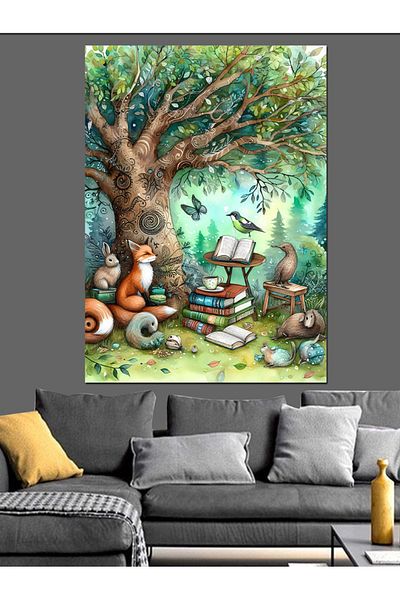 Tablomega Pânză decorativă Fairy Tale Forest - MDF Lemn