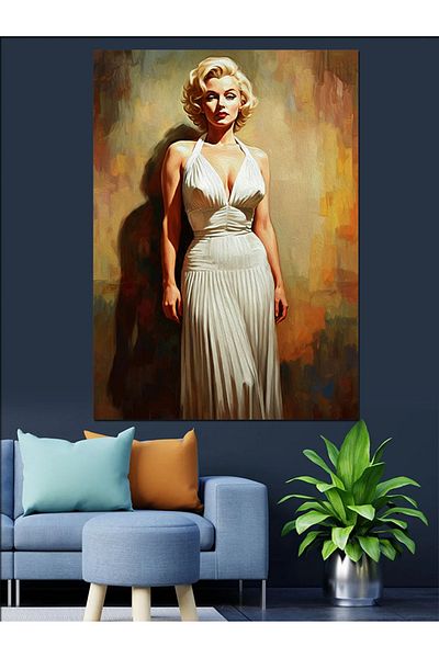 Tablomega Marilyn Monroe Decorative Canvas - Mdf Wooden Painting