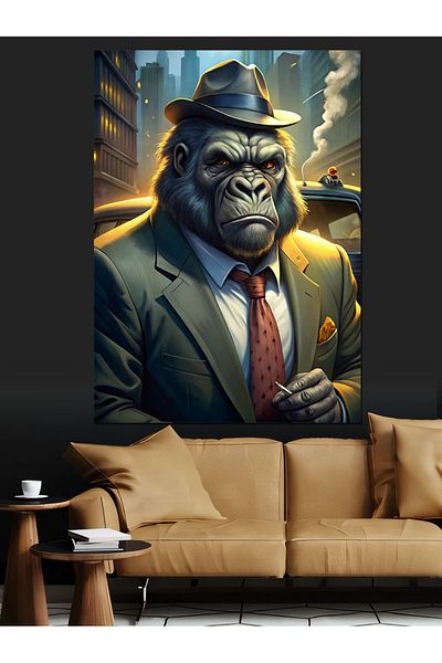 Tablomega Pânză decorativă Gorilla Chef - Lemn MDF