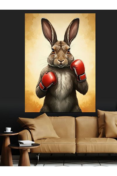 Tablomega Pânză Decorativă Boxer Rabbit - Lemn MDF