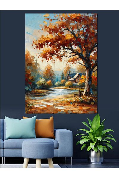 Tablomega Autumn Booties Decorative Canvas - Mdf Wooden Painting