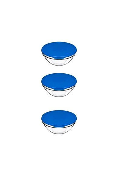 Paşabahçe 3-Piece Chef's Glass Bowl with Lid 595 Cc / 53553