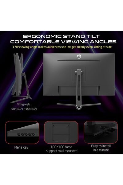 GAMEON GOP28UHD144IPS 28 Inch Gaming Monitor, 4K UHD, 144Hz, 0.5ms (MPRT), HDMI 2.1, G-Sync & Free Sync