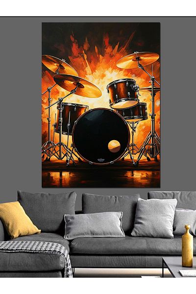Tablomega Set de tobe cu flacara Canvas decorativ - MDF Lemn Tabla