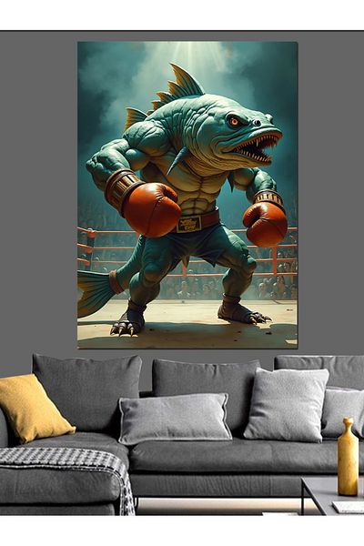 Tablomega Boxer Fish Decorative Canvas - Mdf Wooden Painting