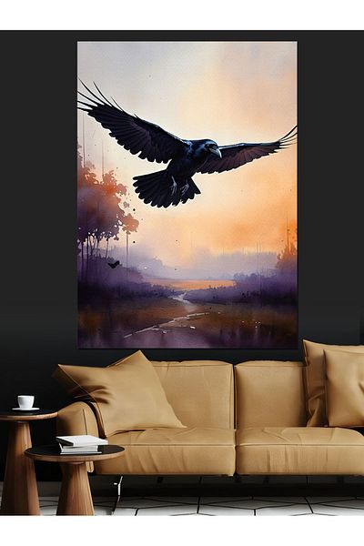 Tablomega Air Flying Eagle Decorative Canvas - Mdf Wooden Painting