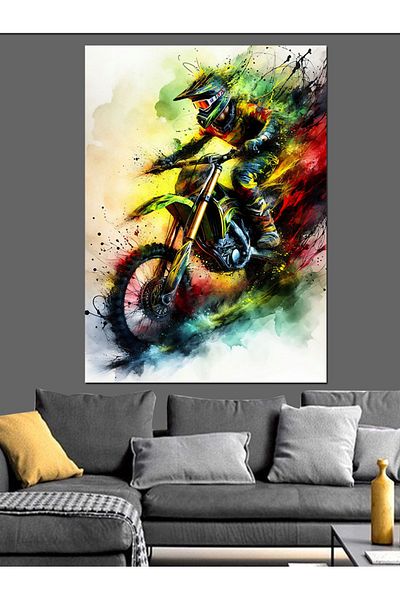 Tablomega Motor Driver Decorative Canvas - Mdf Wooden Painting