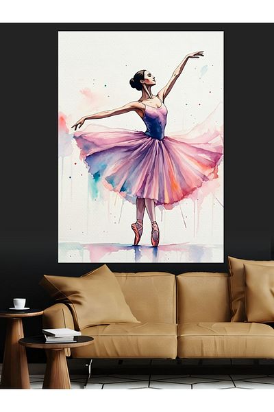 Tablomega Pânză Decorativă Femeie Balerina - Lemn MDF