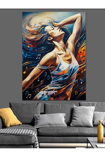 Tablomega Dancing Woman Art Decorative Canvas - Mdf Wooden Painting