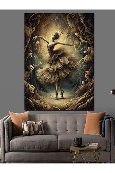 Tablomega Ballerina Fairy Decorative Canvas - Mdf Wooden Painting