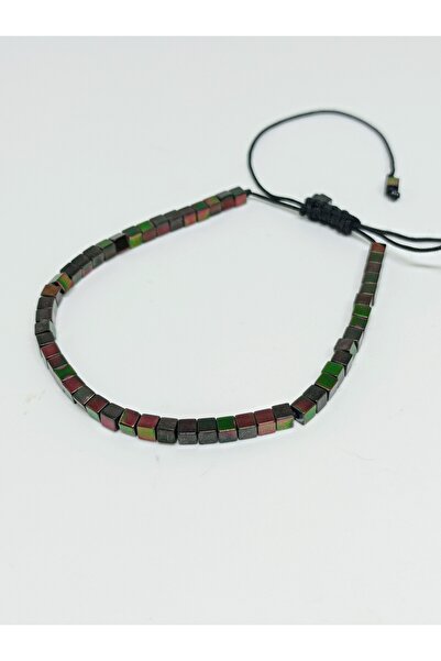 mama india alaçatı Adjustable Size Hematite Stone Bracelet No:16