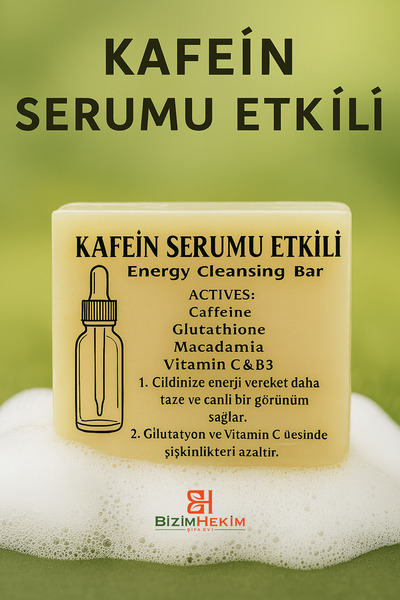 BİZİMHEKİM ŞİFA EVİ صابون الوجه المنشط بتأثير مصل الكافيين