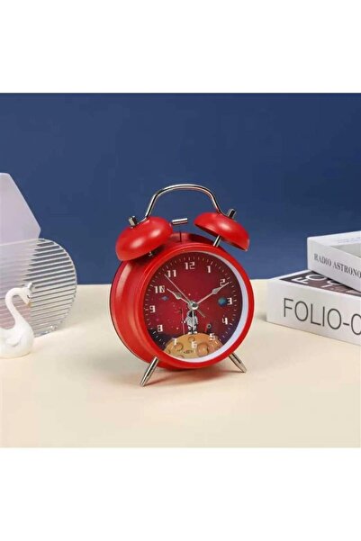 bilger Uzay ve Astronot Temalı Pilli Masa Saati Nostaljik ve Dekoratif Çalar Saat