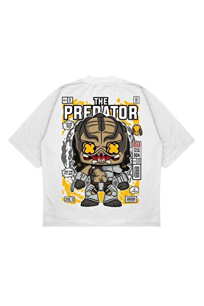 PURE EFFECT Unisex Oversize kroj The Predator Back Štampano Boxy Fit Debeli M...