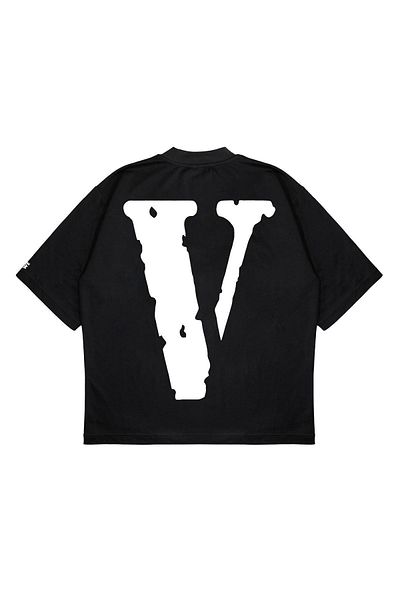 PURE EFFECT Unisex Oversize Vlone 'Friends' Black Box Fit υφασμάτινο μπλουζάκι
