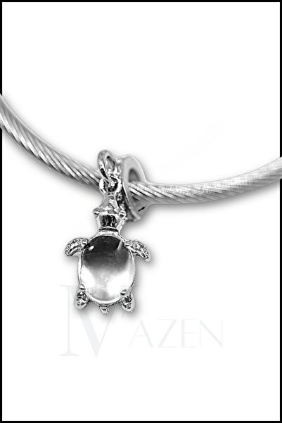 MAZEN Şeffaf Taşlı Caretta, Bileklik Charmı 1 Adet