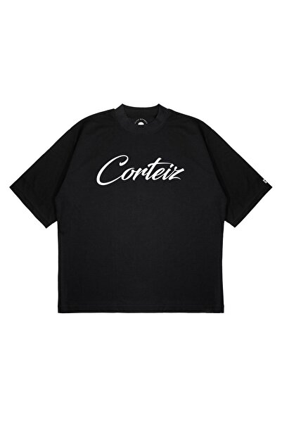 PURE EFFECT Tricou unisex oversize Corteiz V2 cu imprimeu Boxy Fit din țesătu...