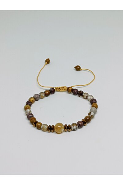 mama india alaçatı Adjustable Size Citrine, Agate and Hematite Natural Stone ...