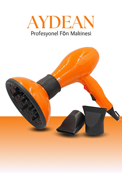 aydean Saç kurutma Fön Makinası + Aynı Renk vigo Başlığı 4200 Turuncu