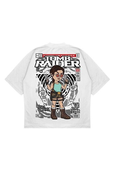 PURE EFFECT Unisex Oversize kroj Tomb Raider ruksak Štampano čvrste kroje, de...