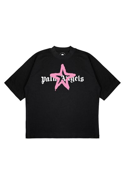 PURE EFFECT Μπλουζάκι Unisex Oversize Palm Angels Star Tee Box Fit από χοντρό ύφασμα