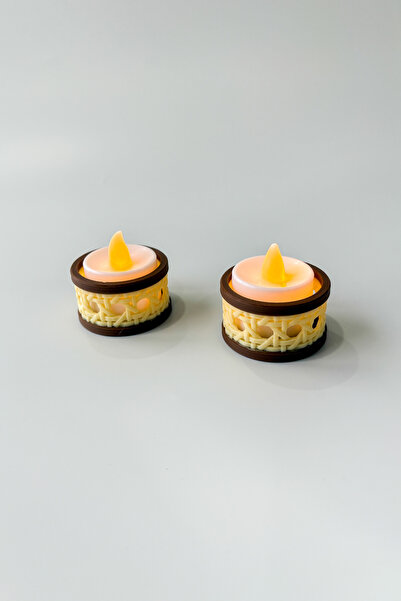 sin istanbul 2'li Rattan Tealight Mumluk