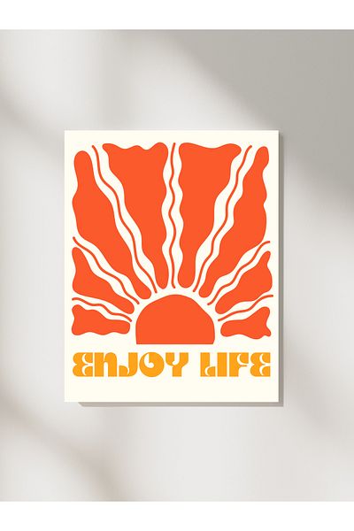 JESSE STORY Enjoy Life Design Decorative Frameless Wall Painting (Poster)