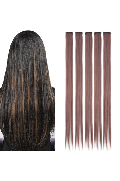 Mina Peruk 5 bucăți de cleme sintetice colorate D31