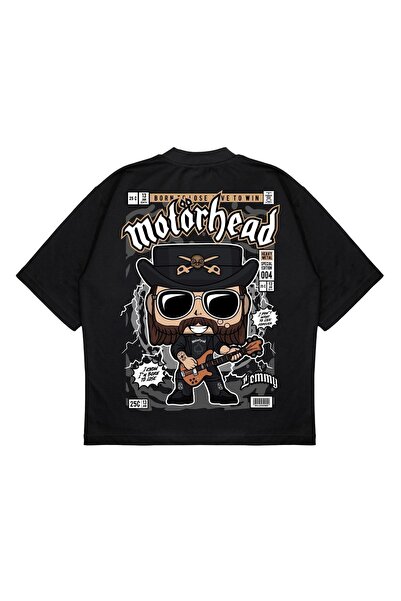 PURE EFFECT Unisex Oversize kroj Motörhead Leđa Štampano Kutijasti kroj Debel...