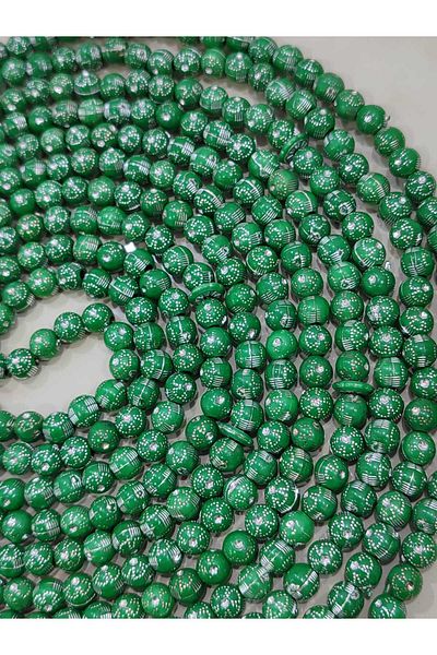 Bayraktar 500 Luxury Star Embroidered Green Rosary