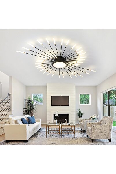 HOME LONDON BREEZE LED Tavan Aydınlatması,Modern Minimalist Altın Çiçek Şeklinde Tavan Lambası