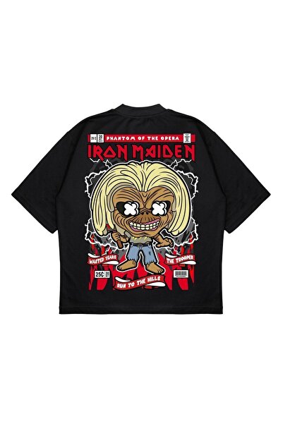 PURE EFFECT Unisex Oversize kroj Iron Maiden ruksak Štampano širokog kroja od...