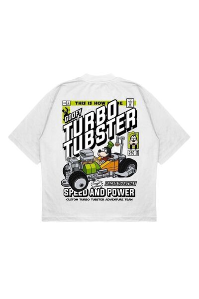 PURE EFFECT Unisex Oversize kroj Goofy Turbo Tubster ruksak Štampano Boxy Fit...