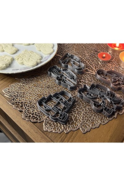 Almalı Cars (ARABALAR) Temalı Kurabiye Kalıbı Seti (5'LI)