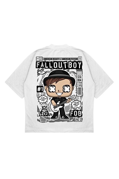 PURE EFFECT Unisex Oversize kroj Fall Out Boy ranac Štampano čvrste kroje, de...